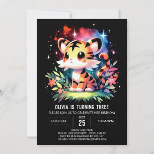 Castle Boho Tiger Birthday Invitation