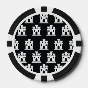 Castle BW Poker Chips