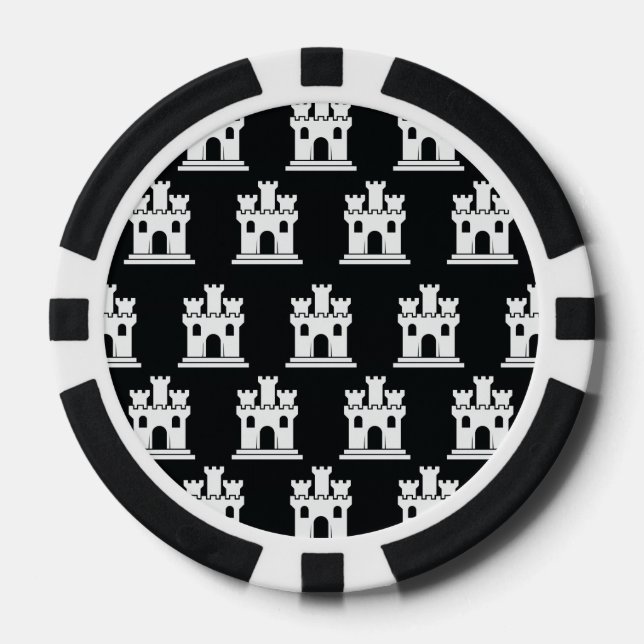 Castle BW Poker Chips (Front)