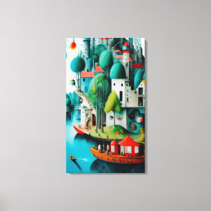 Castle by The Sea Canvas Print