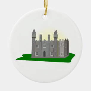 Castle Ceramic Tree Decoration