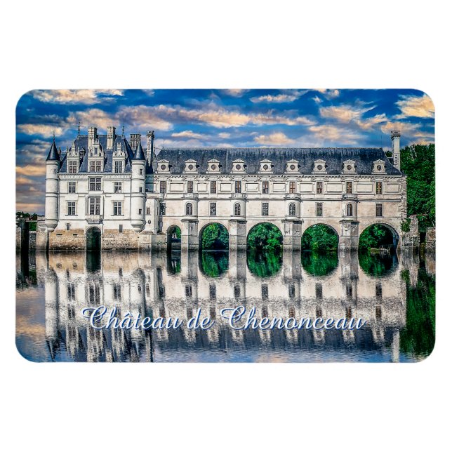 Castle (chateau) de Chenonceau. France. Magnet (Horizontal)