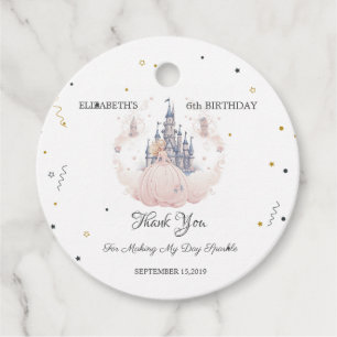 Castle Clouds Princess Fairytale Favour Tags