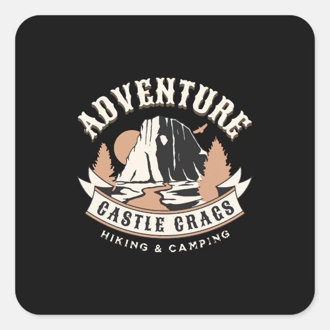 Castle Crags State Park California Square Sticker (Front)