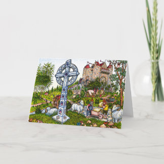 Castle Cross Greeting Card