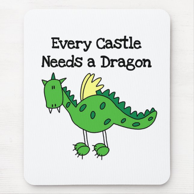 Castle Dragon Mouse Pad (Front)