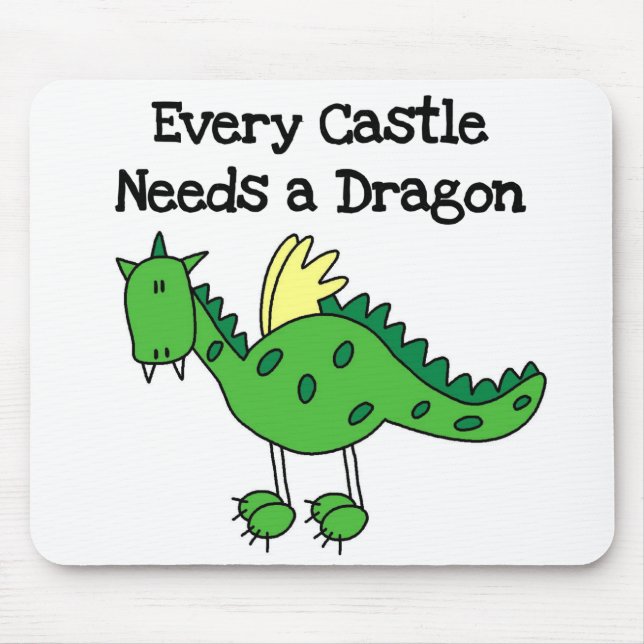 Castle Dragon Mouse Pad (Front)