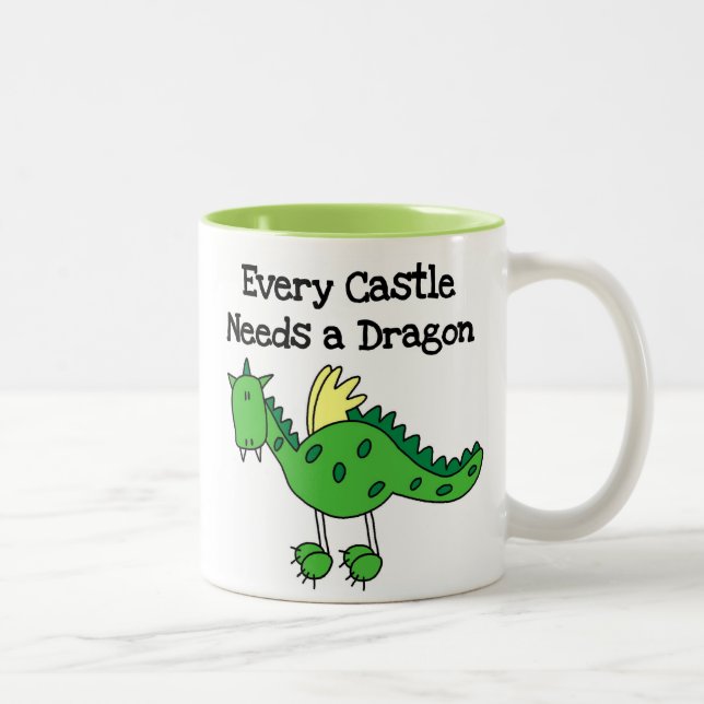 Castle Dragon Two-Tone Coffee Mug (Right)