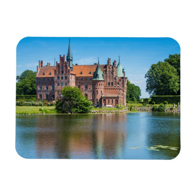 Castle Egeskov By A Pond Magnet (Horizontal)