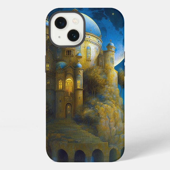 Castle Fantasy Moon Landscape iPhone Case (Back)