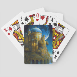 Castle Fantasy Moon Landscape Playing Cards