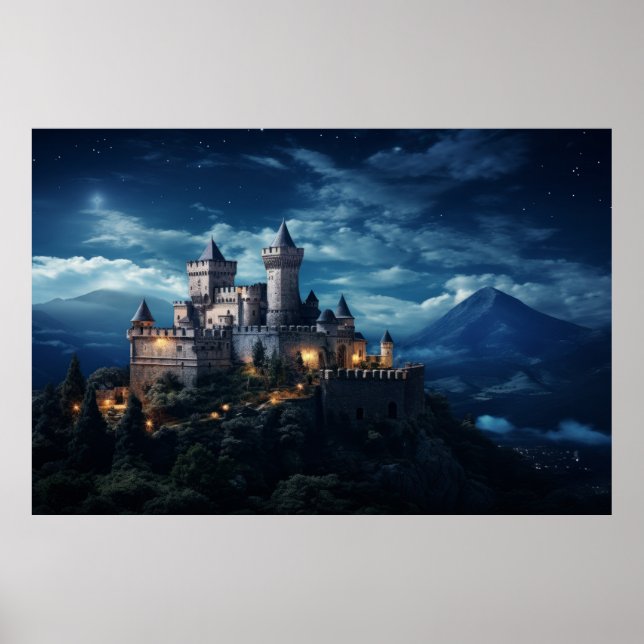 Castle Fortress Tranquil Peaceful Calm Poster (Front)