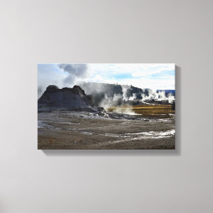 Castle Geyser and Upper Geyser Basin, Yellowstone Canvas Print