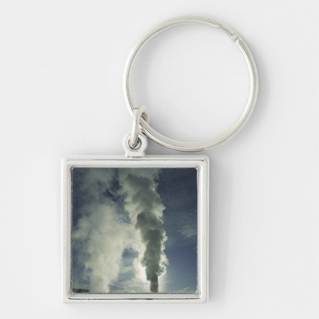 Castle Geyser ,Yellowstone National Park Key Ring (Front)