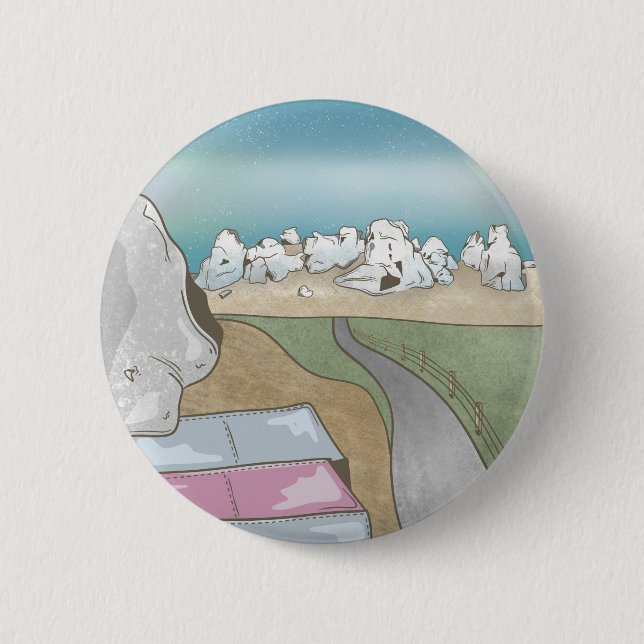 Castle hill bouldering New Zealand 6 Cm Round Badge (Front)
