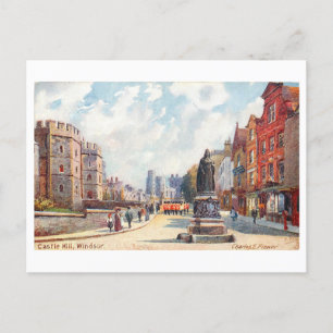 Castle Hill in Windsor Vintage Postcard