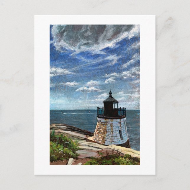 Castle Hill Lighthouse in Newport, RI Postcard (Front)