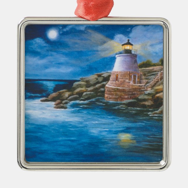 Castle Hill Lighthouse Metal Tree Decoration (Front)