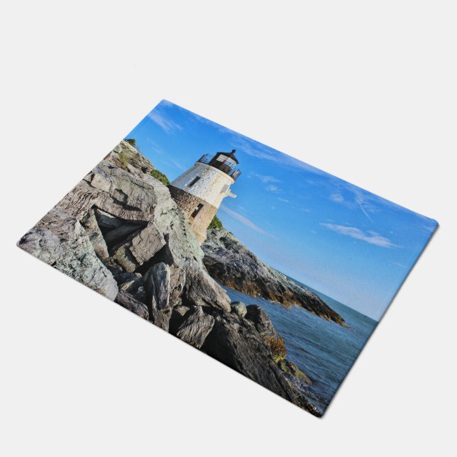Castle Hill Lighthouse, Rhode Island Door Mat (Angled)