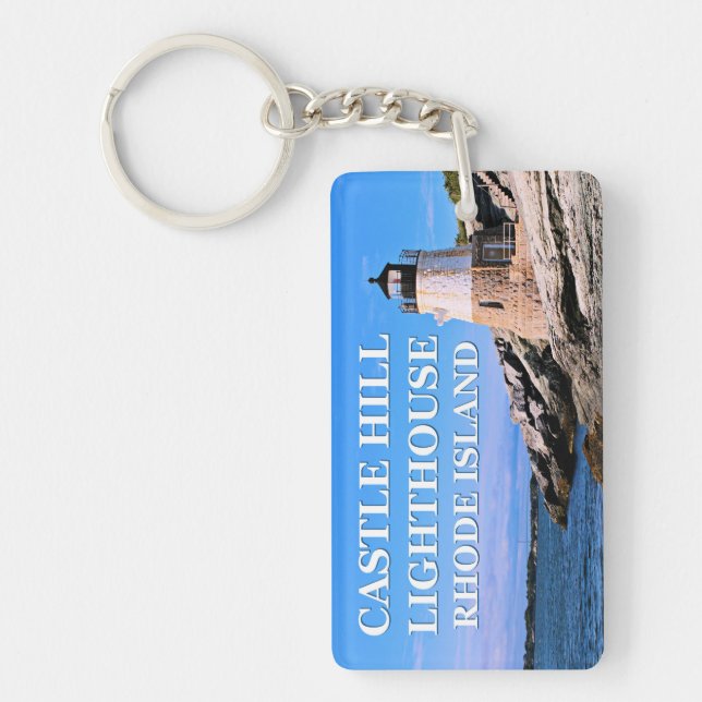 Castle Hill Lighthouse, Rhode Island Key Ring (Front)