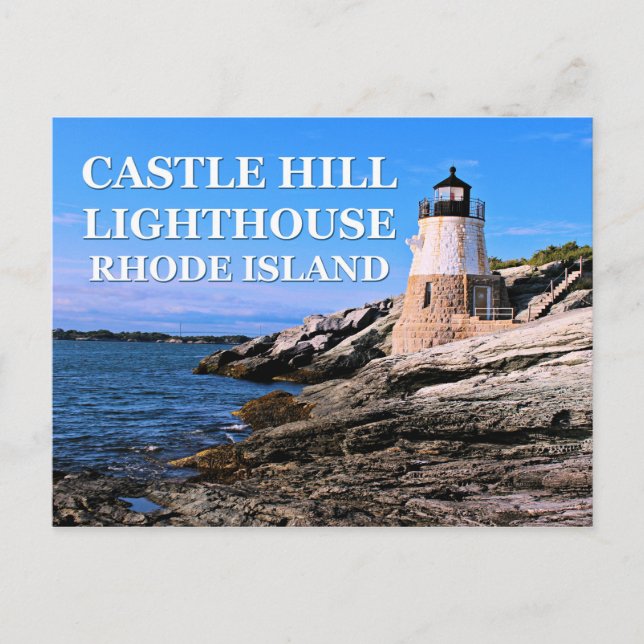 Castle Hill Lighthouse, Rhode Island Postcard (Front)