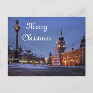 Castle in Christmas time Holiday Postcard