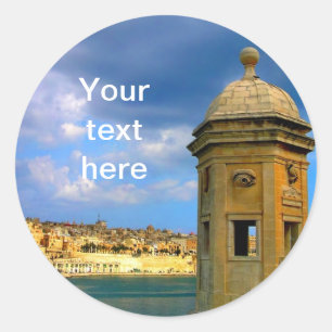 Castle in Malta Classic Round Sticker