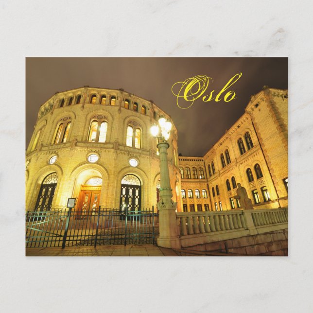 Castle in Oslo, Norway at night Postcard (Front)