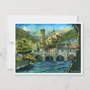 Castle in the Lake Postcard
