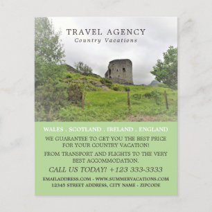 Castle Landscape, Travel Agency Advert Flyer