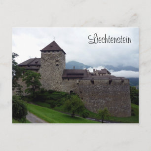 castle liechtenstein vaduz postcard