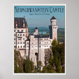 Castle Neuschwanstein from Marienbrücke - English Poster