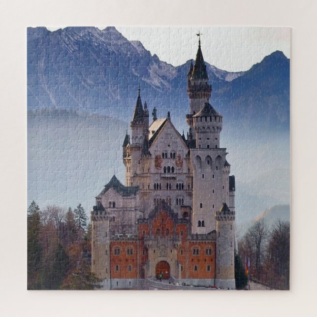 Castle Neuschwanstein in Fall - Bavarian Castle Jigsaw Puzzle (Vertical)