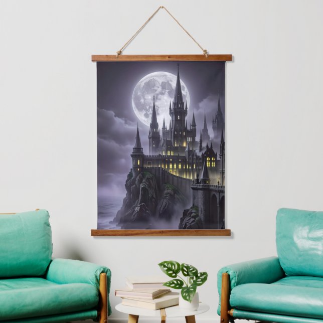 castle night wall hangging Tapestry (Living Room)