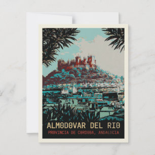 Castle of Almodovar del Rio illustration, Spain Postcard