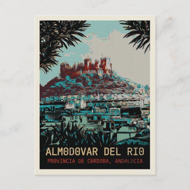Castle of Almodovar del Rio illustration, Spain Postcard (Front)