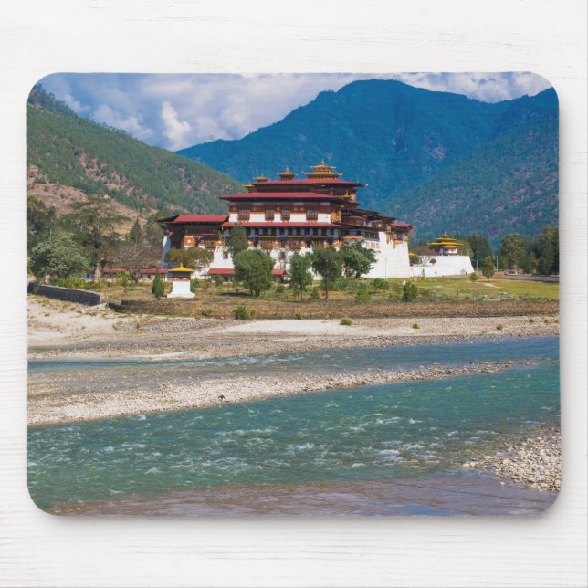 Castle of Punakha, Bhutan, Asia Mouse Pad (Front)