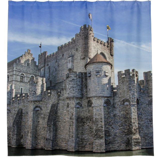 Castle of the Counts in Ghent Shower Curtain (Front)