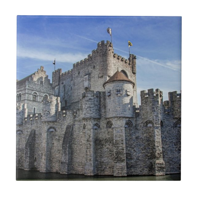 Castle of the Counts in Ghent. Tile (Front)