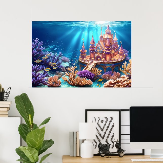 Castle of the Underwater Realm Poster (Home Office)