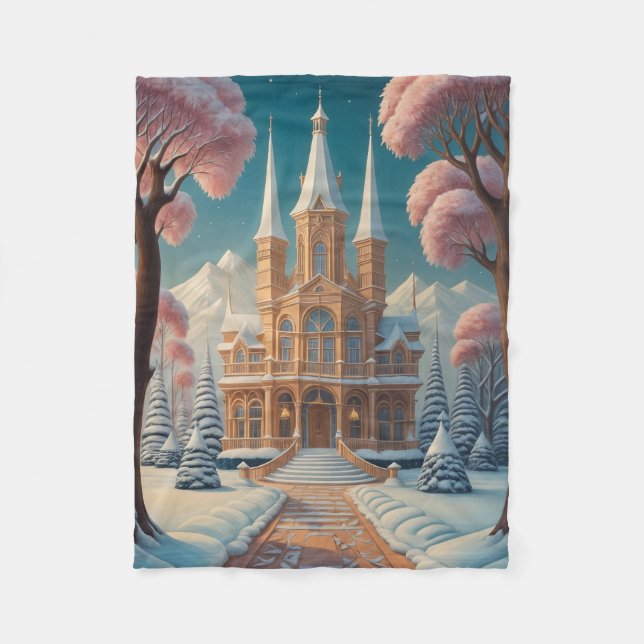 Castle of Whispering Dreams Fleece Blanket (Front)