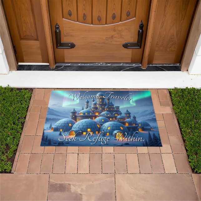 Castle of Winter Hearth Doormat (Outdoor)