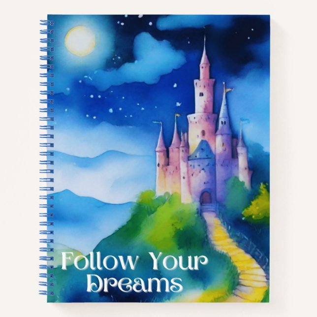 Castle on a Hill, Follow Your Dreams Journal  (Front)