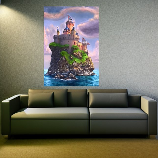 Castle on the rock | AI Art Poster (Creator Uploaded)