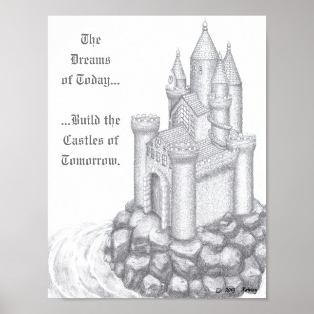Castle on the Sea (with Customizable Text) Poster (Front)