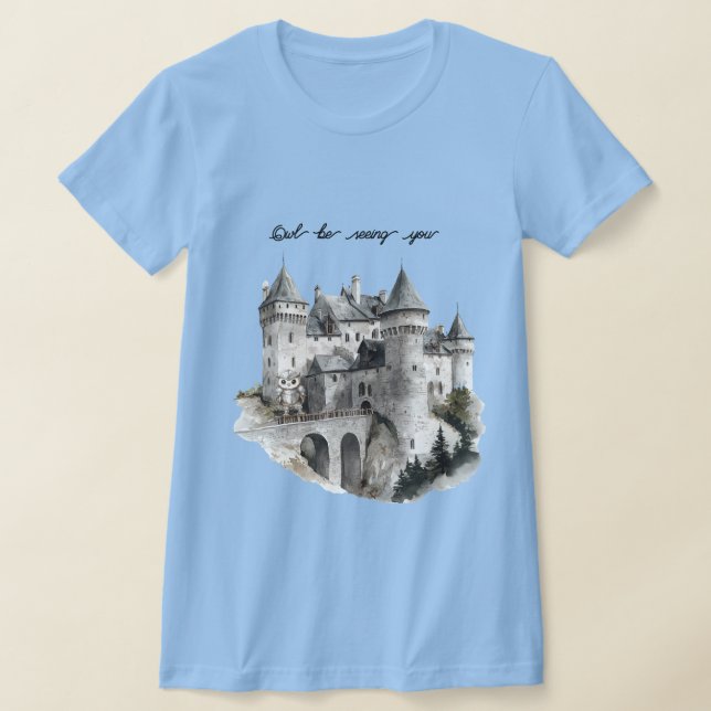 Castle Owl Be Seeing You T-Shirt (Laydown)