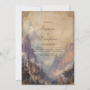 Castle Peaks Enchanted Forest Wedding Invitation
