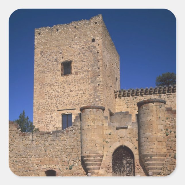 Castle Pedraza, Castile Leon, Spain 2 Square Sticker (Front)