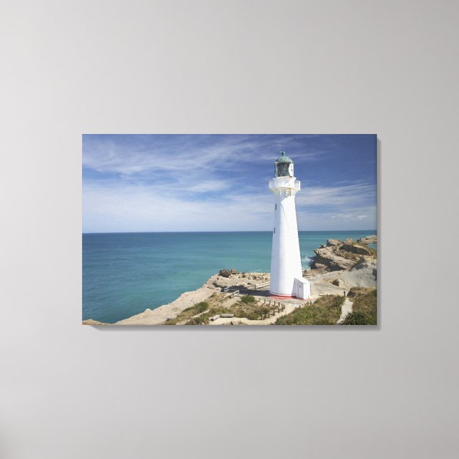 Castle Point Lighthouse, Castlepoint, Wairarapa, Canvas Print (Front)