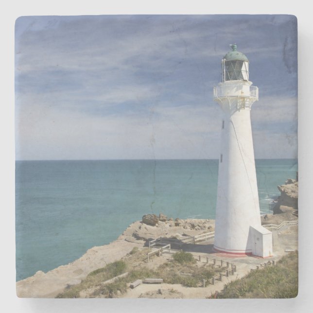 Castle Point Lighthouse, Castlepoint, Wairarapa, Stone Coaster (Front)